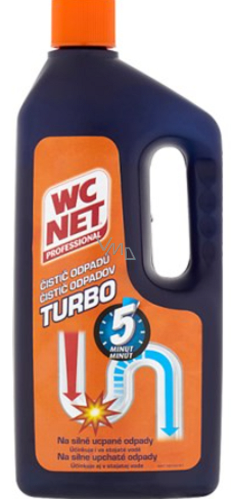 WC NET čistič odpadů Turbo - i pro beznadějně ucpané odpady