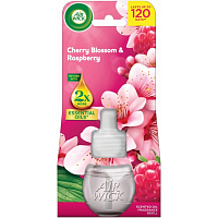 Air Wick Essential Oils Cherry Blossom & Raspberry - Třešňový květ a malina, elektrický osvěžovač náhradní náplň 19 ml