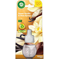 Air Wick Essential Oils Vanilla & Shea Butter - Vanilka a bambucké máslo, elektrický osvěžovač náhradní náplň 19 ml