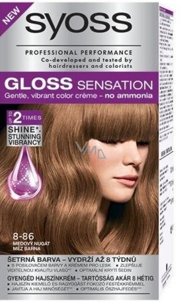Syoss Gloss Sensation Setrna Barva Na Vlasy Bez Amoniaku 8 86 Medovy Nugat 115 Ml Vmd Drogerie A Parfumerie