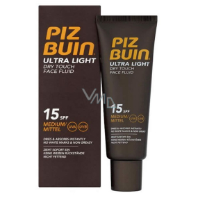 Piz Buin Ultra Light SPF15 ultra lehký hydratační fluid na opalování na tvář 50 ml