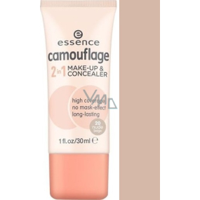 Essence Camouflage 2v1 make-up a korektor 20 Nude Beige 30 ml