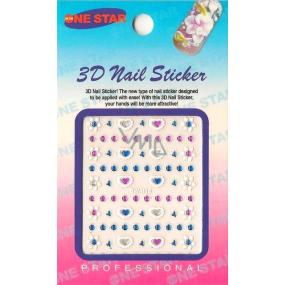 Nail Stickers 3D nálepky na nehty 1 aršík 10100 SW-H16