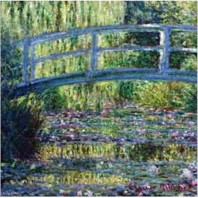 Le Blanc Pivoňka Le Pont - Claude Monet Vonný sáček 11 x 11 cm 8 g