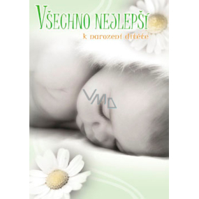 Ditipo Hrací a svítící přání Všechno nejlepší k narození dítěte melodie, světelné efekty 224 x 157 mm