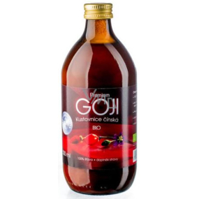 Allnature Goji Bio Premium kustovnice čínská 100% šťáva z plodů působí na činnost jater a ledvin 500 ml