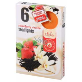 Tea Lights Jahody a vanilka vonné čajové svíčky 6 kusů