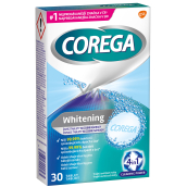 Corega Tabs Whitening čisticí tablety na zubní náhrady protézy 30 kusů
