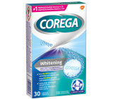 Corega Tabs Whitening čisticí tablety na zubní náhrady protézy 30 kusů