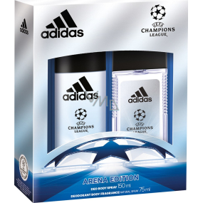 Adidas UEFA Champions League Arena Edition parfémovaný deodorant sklo pro muže 75 ml + deodorant sprej pro muže 150 ml, kosmetická sada