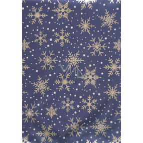 Nekupto Celofánový sáček 20 x 35 cm Vánoční modrý, vločky