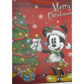 Nekupto Dárková papírová taška 46 x 33 x 10,5 cm Mickey Mouse Vánoční 1191 WLGX