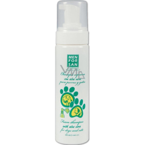MenForSan Aloe Vera přírodní pěnový šampon pro psy a kočky 200 ml