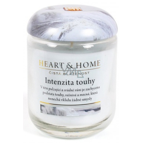 Heart & Home Intenzita touhy Sojová vonná svíčka střední hoří až 30 hodin 110 g