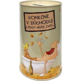 Albi Humorná pokladnička Konečně v důchodu 13 x 8 cm
