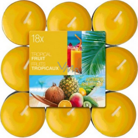 Bolsius Aromatic Tropical Fruit - Tropické ovoce vonné čajové svíčky 18 kusů, doba hoření 4 hodiny