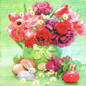 Ditipo Papírové ubrousky 3 vrstvé 33 x 33 cm 20 kusů Velikonoční Kytky