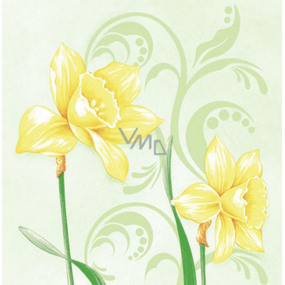 Ditipo Papírové ubrousky 3 vrstvé 33 x 33 cm 20 kusů Velikonoční Narcisy