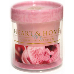 Heart & Home Jahodová zmrzlina Sojová vonná svíčka bez obalu hoří až 15 hodin 53 g