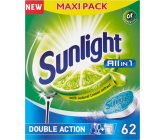 Sunlight All in 1 Lemon tablety do myčky nádobí 62 kusů