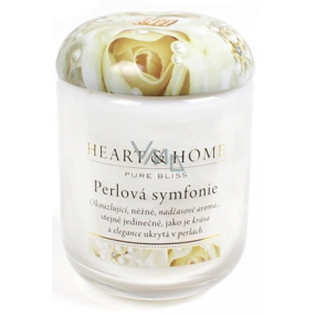 Heart & Home Perlová symfonie Sojová vonná svíčka střední hoří až 30 hodin 110 g