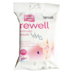 Well Done Rewell Intimate Wipes intimní vlhčené ubrousky 20 kusů