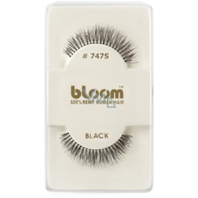 Bloom Natural nalepovací řasy z přírodních vlasů obloučkové černé č. 747S 1 pár