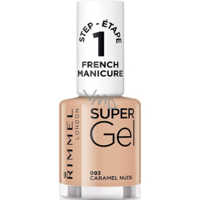 Rimmel London Super Gel French Manicure lak na nehty 093 Caramel Nude 12 ml