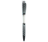Albi Propiska s krystaly Geometrický vzor černobílý 14 cm