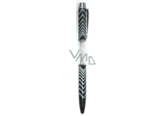 Albi Propiska s krystaly Geometrický vzor černobílý 14 cm