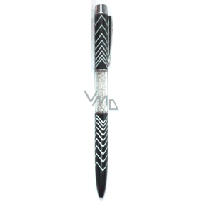 Albi Propiska s krystaly Geometrický vzor černobílý 14 cm