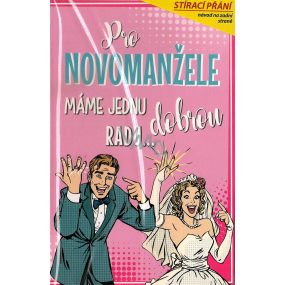Nekupto Stírací přání k svatbě Pro novomanžele 21,5 x 13,5 cm G 21 3341