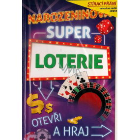 Nekupto Stírací přání k narozeninám Super loterie 21,5 x 13,5 cm G 31 3347