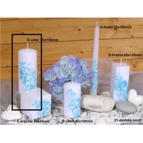 Lima Květinová svíčka modrá válec 60 x 150 mm 1 kus