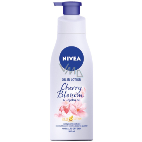Nivea Cherry Blossom & Jojoba Oil tělové mléko s olejem dávkovač 200 ml