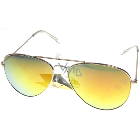 Dudes & Dudettes Sluneční brýle pro děti zlaté žlutá skla JK5570