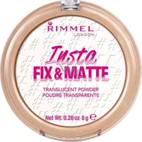 Rimmel London Insta Fix & Matte transparentní pudr 001 Translucent 8 g