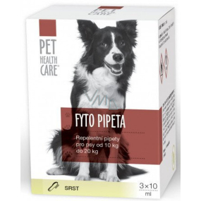 Pet Health Care Fytopipeta Repelentní pipeta pes 10-20 kg 3 x 10 ml