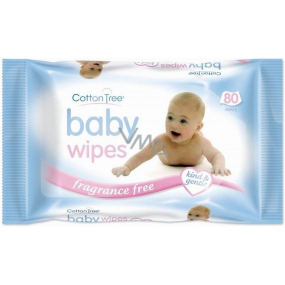 Cotton Tree Baby Wipes neparfémované vlhčené ubrousky pro děti 80 kusů