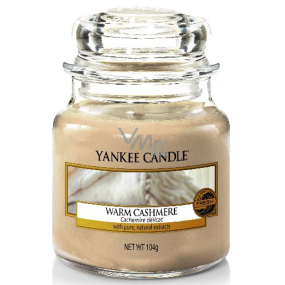 Yankee Candle Warm Cashmere - Hřejivý kašmír vonná svíčka Classic malá sklo 104 g