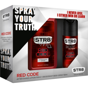 Str8 Red Code voda po holení 100 ml + deodorant sprej 150 ml, kosmetická sada