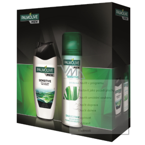 Palmolive Men Sensitive sprchový gel 250 ml + pěna na holení 300 ml, kosmetická sada