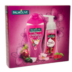 Palmolive Glamorous sprchový gel 250 ml + Malina pěnové mýdlo 250 ml, kosmetická sada