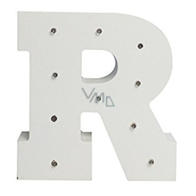 Nekupto Dřevěné LED písmeno R dekorace 16 cm