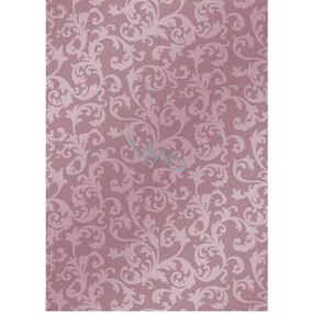 Ditipo Dárkový balicí papír 70 x 200 cm Vánoční růžový krajkový vzor 2061002