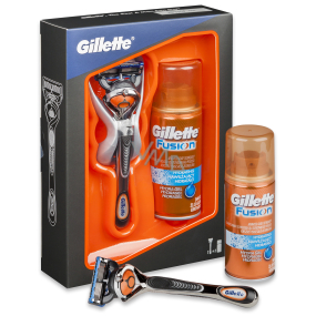 Gillette Fusion ProGlide Flexball holicí stojek + Gel na holení 75 ml, kosmetická sada, pro muže