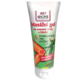 Bione Cosmetics Eukalyptový olej a skořice hřejivý masážní gel 200 ml