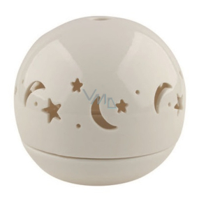 Svícen porcelánový, koule hvězdná obloha 9,5 cm