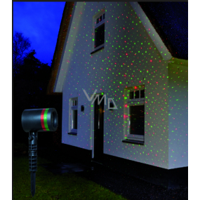 Annas Collection LED laser 4x funkce obloha - pohyblivý, červená/zelená