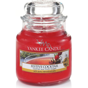 Yankee Candle Festive Cocktail - Sváteční koktejl vonná svíčka Classic malá sklo 104 g